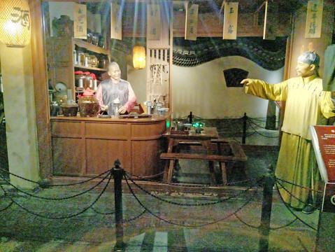 蜡像 老上海 酒馆