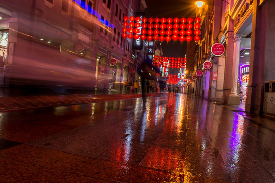 广州上下九雨夜