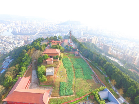 巴中市望王山鸟瞰图