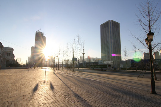 城市清晨