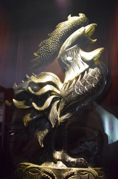 铜塑公鸡