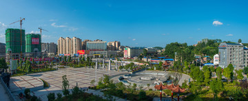 岑巩文化广场全景