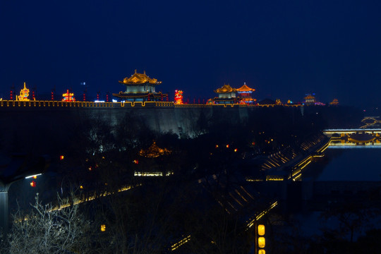 西安永宁门城墙 夜景