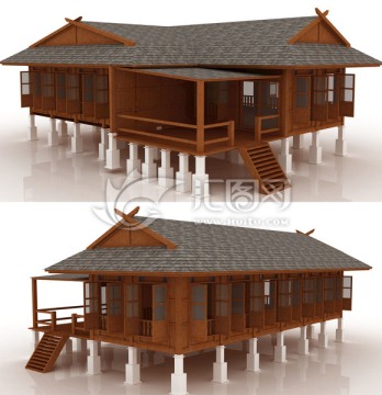 水上木屋模型设计