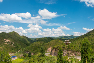 天边蓝天白云素材