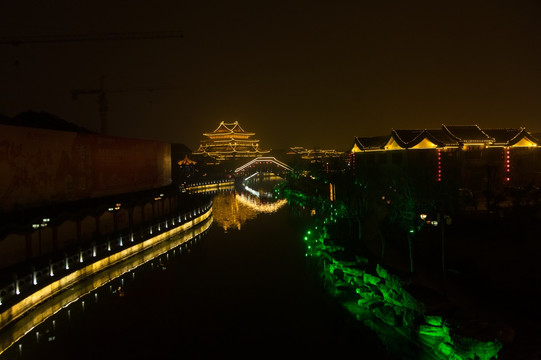 汴河夜景 御河