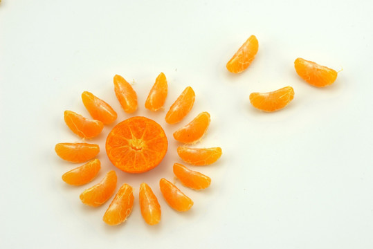 沙糖桔 创意造型 太阳放射