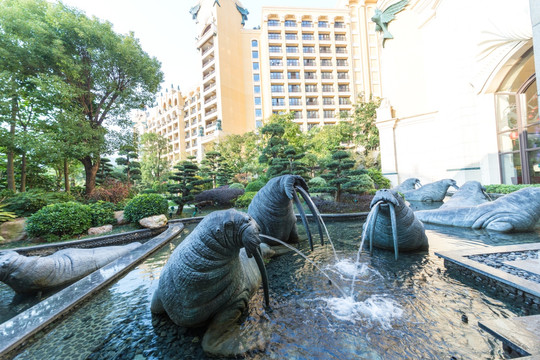 海狮喷水池 横琴酒店