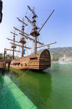 海盗船 帆船 海洋公园 珠海 