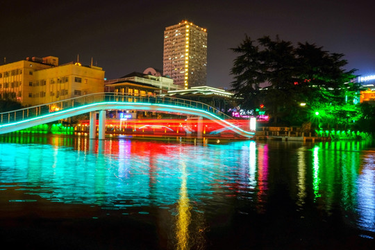 南通濠河风景区夜景