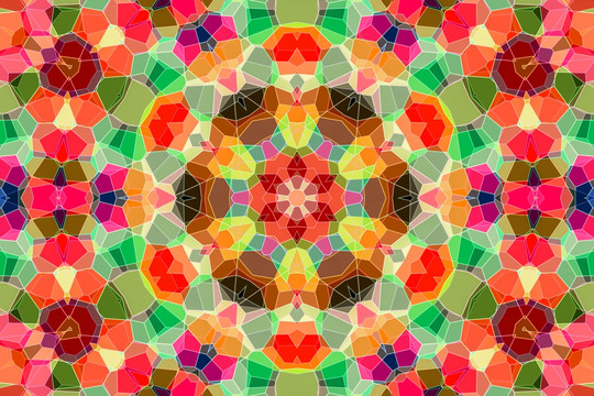 染色玻璃花型图案 无分层