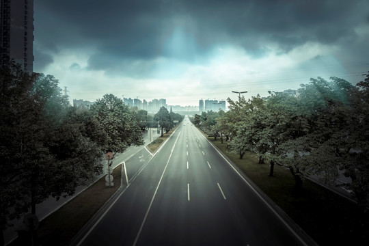 震撼城市公路道路摄影