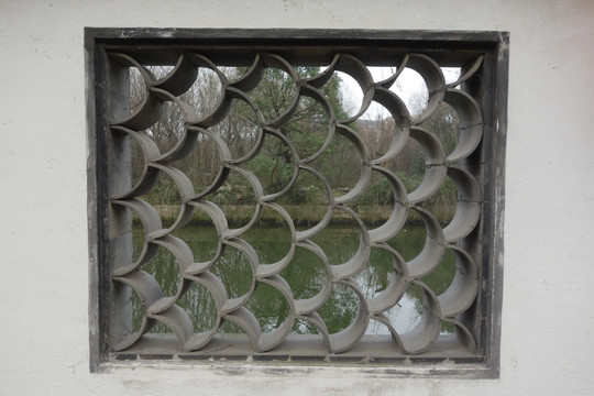 古典园林建筑花窗
