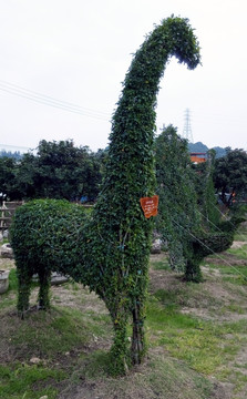 长劲鹿植物造型景观