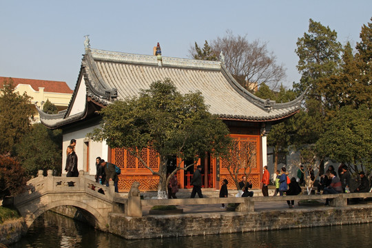 南京总统府 古建筑 太平湖