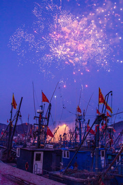 大连祭海神烟花