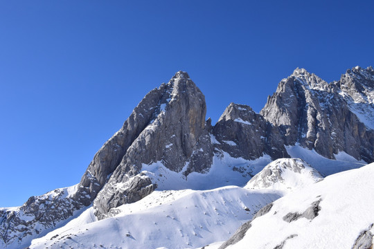 玉龙雪山 雪山 山峰