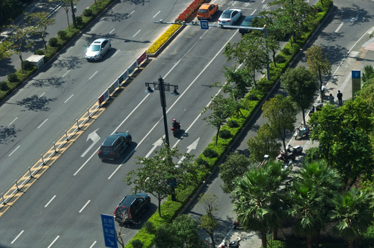 城市道路俯瞰