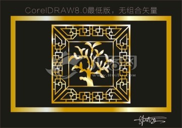 复古矢量花纹花边图案纹理背景