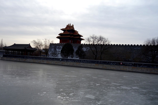 北京故宫 城墙 护城河