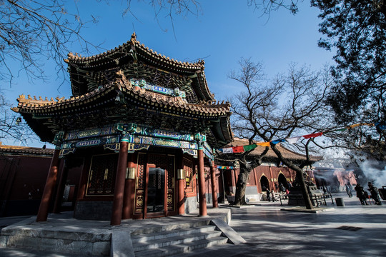 北京雍和宫 八角碑亭