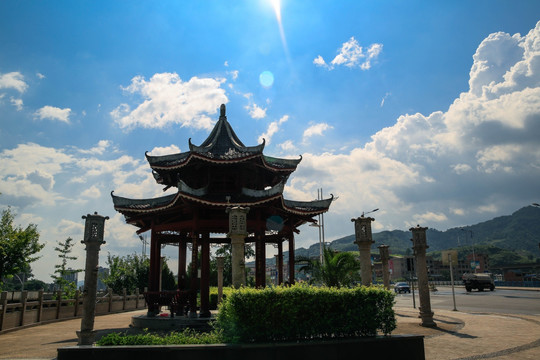 岑巩县城上空素材