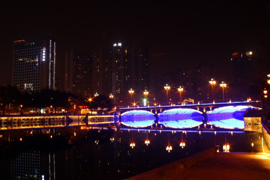 成都九眼桥夜景 成都夜景