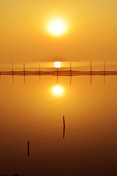 洞庭湖夕阳