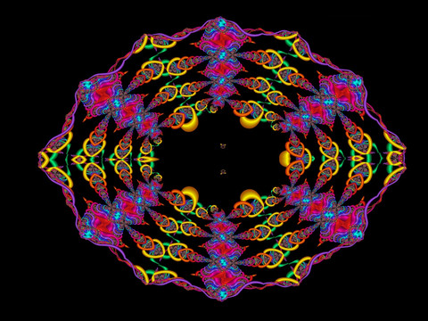 椭圆形分形图案