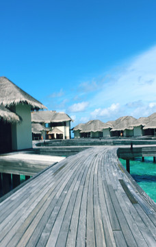 马尔代夫海岛度假水上别墅