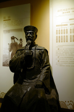 清晏园 塑像 中式建筑 人文