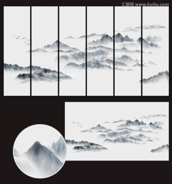新中式禅意山水装饰画
