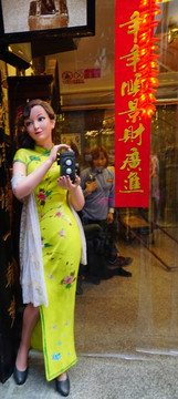 中国旗袍 无袖旗袍