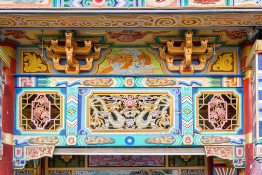 中式木门雕花