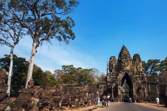 柬埔寨吴哥城城门