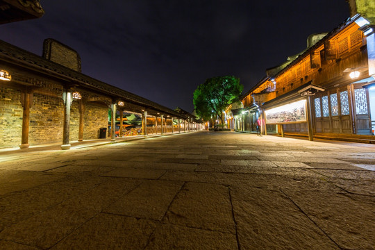 乌镇老街夜景