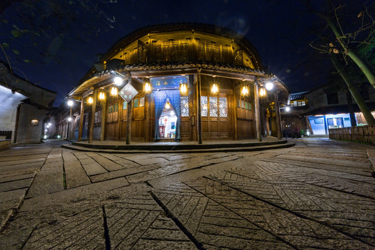 乌镇老街夜景