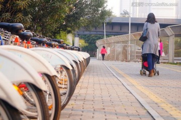 深圳街头的公共自行车