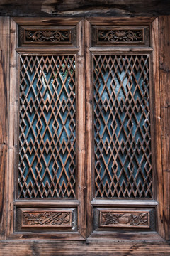 木质古建筑花窗