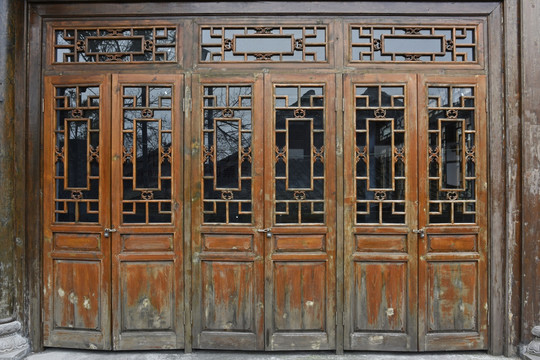 中式木门窗 仿古实木门窗