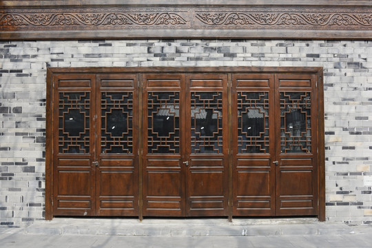 中式木门窗 仿古实木门窗