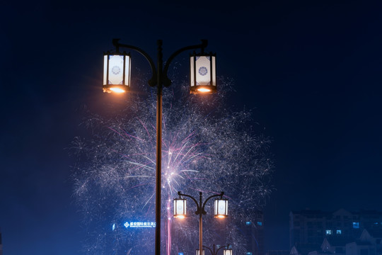 烟花夜空背景