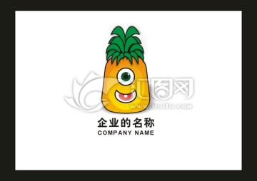 菠萝logo 卡通logo