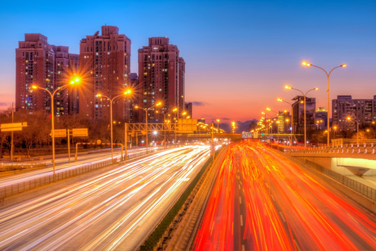 北京四环路夜景