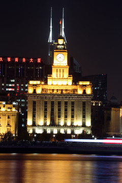 上海外滩钟楼夜景