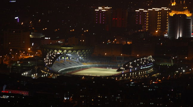 丽水体育馆夜景