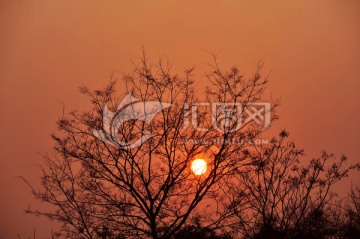 太阳下山了