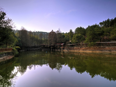 兰溪诸葛卧龙湖度假村 全景风光