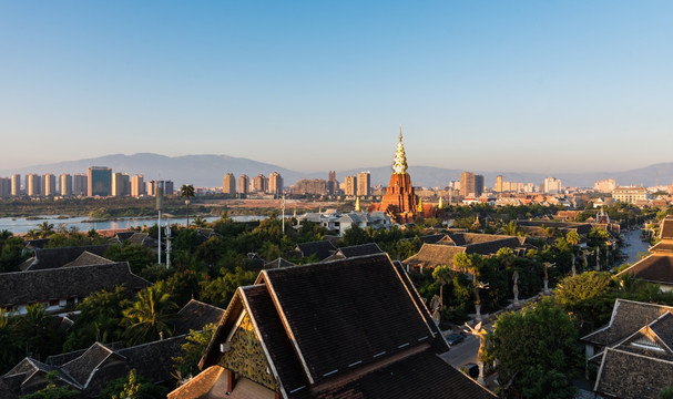 西双版纳风光 景洪市风光