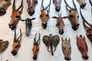 木雕面具 动物面具 非洲动物